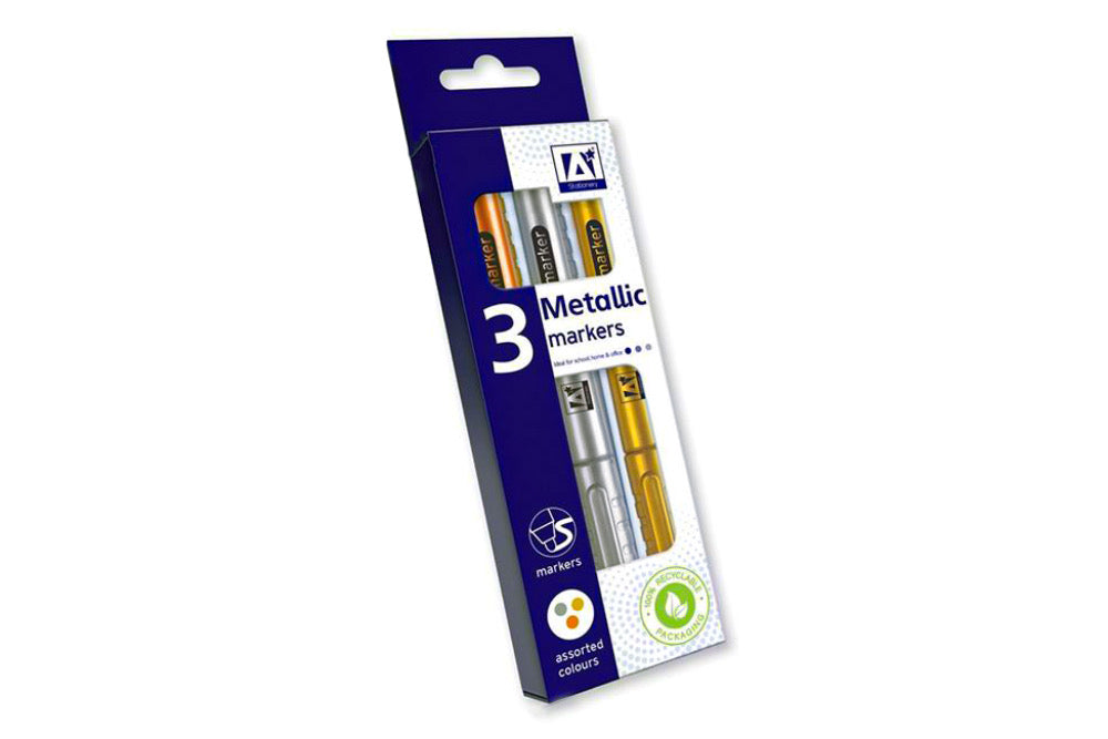 Metallic Marker Pens Pack of 3 - Default (PENMET3)