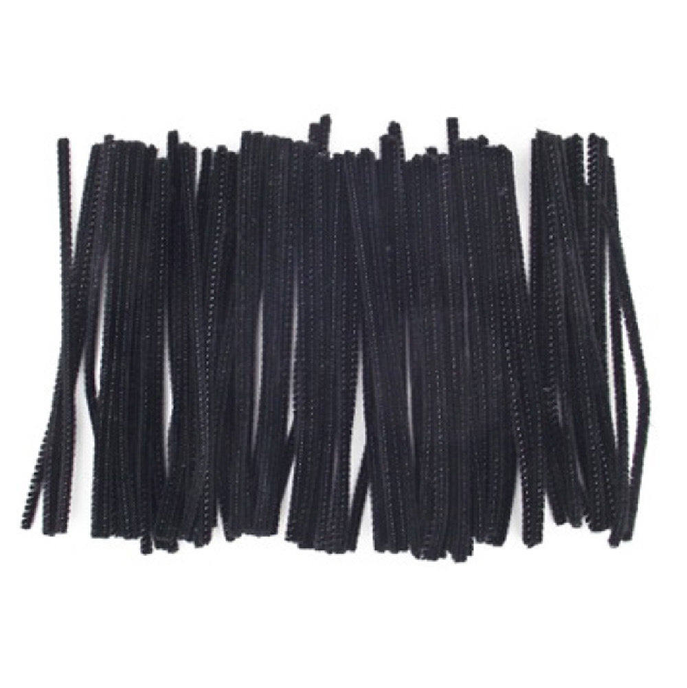 Acrylic Pipecleaners 15cm Black Pack 100 - Default Title (PIPSTBLA)