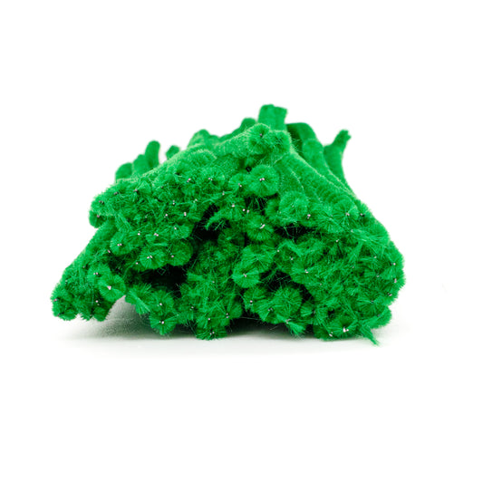 Acrylic Pipecleaners 15cm Green pack 100