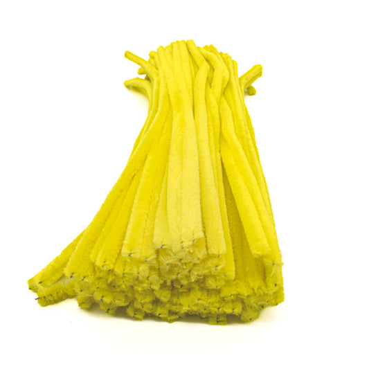 Acrylic Pipecleaners 30cm Yellow pack 100