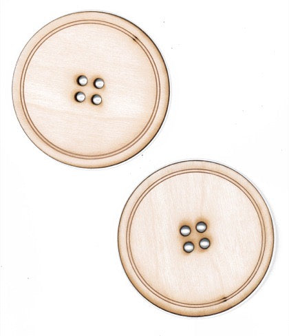 Plywood Buttons 80 mm Pack of 2 - Default Title (PLYBUT80)