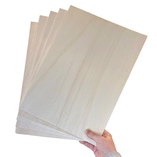 Laser Ply 3mm Poplar Plywood Sheet A3 Pack 5 - Default Title (PLYLASERPOPA3-5)