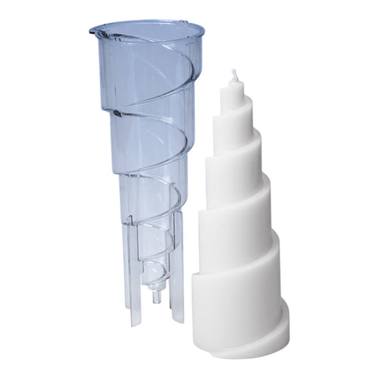 PM31 Candle Mould Spiral Pyramid 203 mm H
