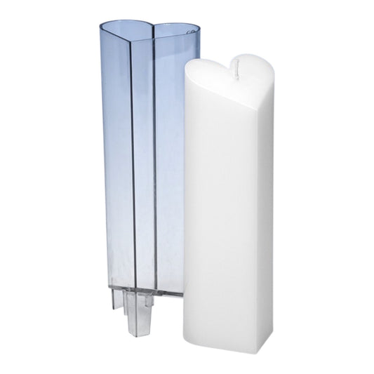 PM34 Candle Mould Tubular Heart 210mm H