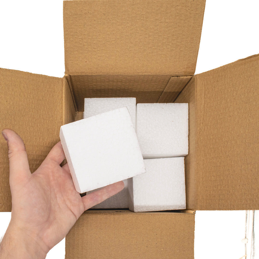 Polystyrene CUBE 80mm Box of 8 - Default Title (POLYCUBE80BOX)