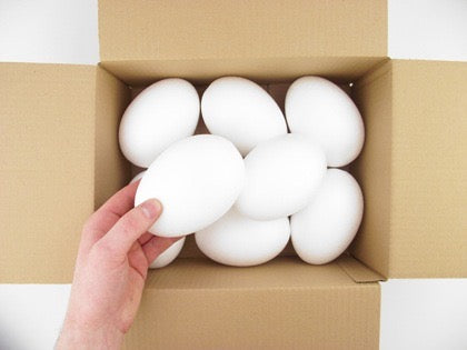 Polystyrene Eggs 120mm Box 8 - Default Title (POLYEGG120BOX)