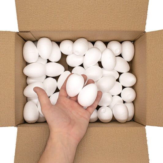 Polystyrene Eggs 60mm Box 50 - Default Title (POLYEGG60BOX50)