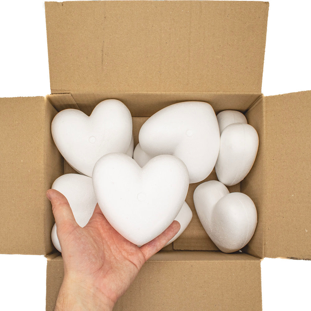 Polystyrene Heart 120mm Box 10 - Default Title (POLYHEART120BOX)