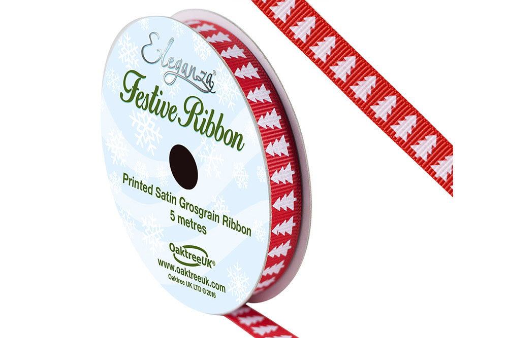 Ribbon 383 Xmas Tree RED 10mm - Default Title (RIBGTREERED)