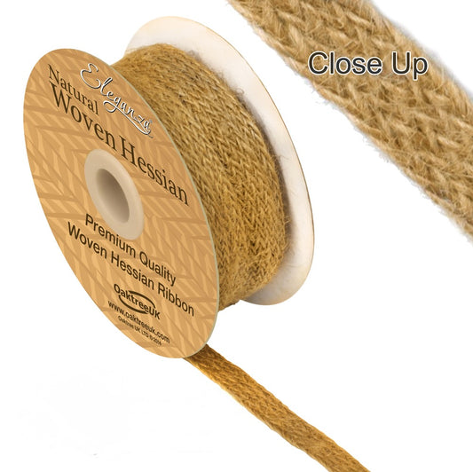 Ribbon 707 Woven Hessian Natural 10mm