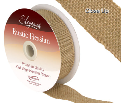 Ribbon 692 Cut Edge Hessian Natural 32mm