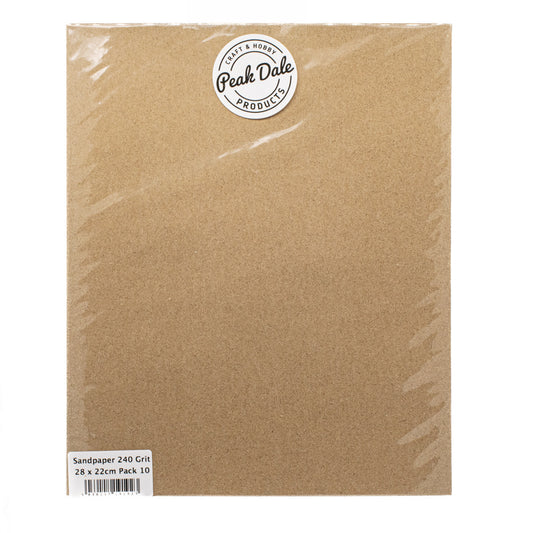 Sandpaper 240 Grit 28 x 22cm Pack 10 - Default Title (SANPAP240G)