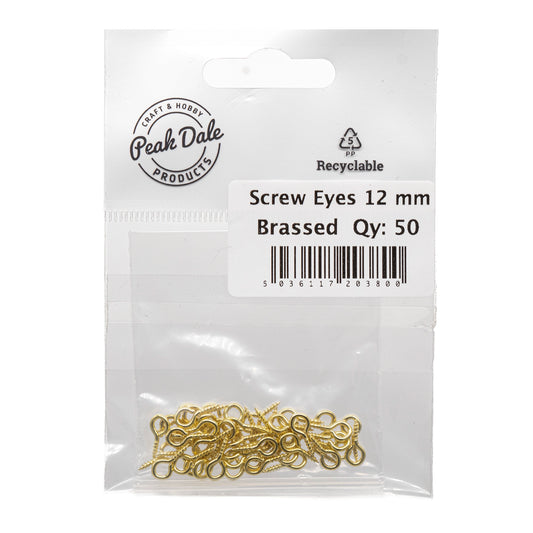 Screw Eyes 12 mm Brassed (50) - Default (SE12)