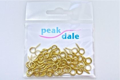 Screw Eyes 14 mm Brassed Pack of 50 - Default Title (SE14)