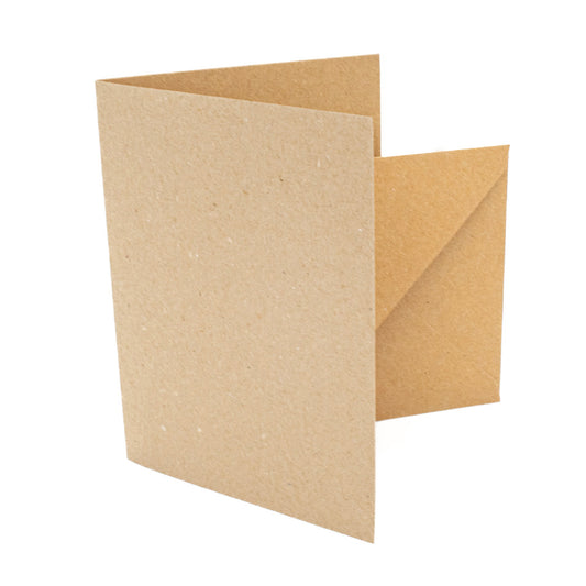 Cards Singlefold 50 PACK 5 x 7 Brown Kraft - Default Title (SF5X7KRX50)