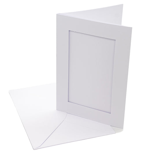 Cards A5 White with Rectangle Aperture Pack of 50 - A5-3