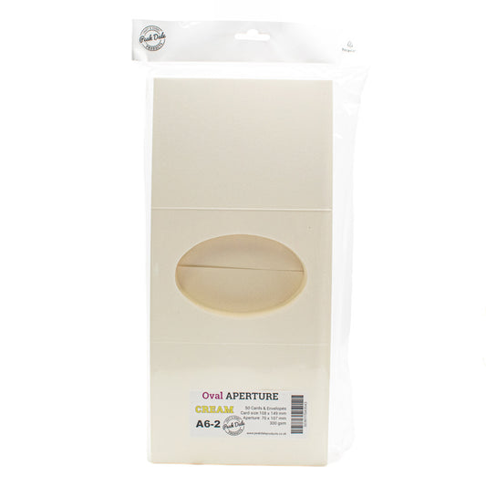 Cards A6 Cream with Oval Aperture (50) - A6-2 - Default Title (SFA6CREAPEOV50)