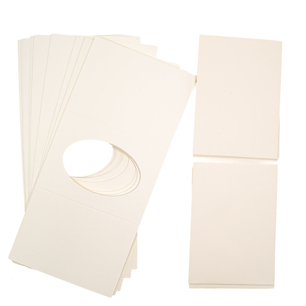Cards A6 Cream with Oval Aperture (50) - A6-2 - Default Title (SFA6CREAPEOV50)