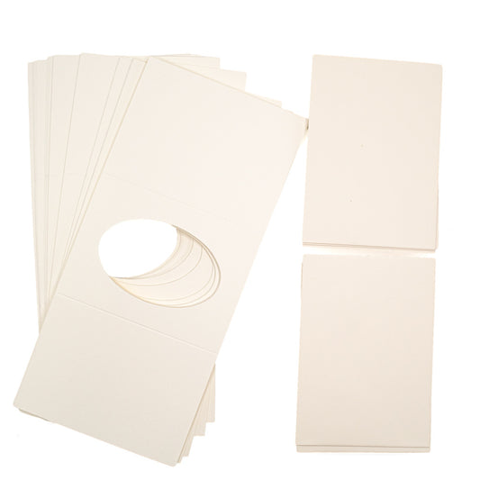 Cards A6 Cream with Oval Aperture (50) - A6-2 - Default Title (SFA6CREAPEOV50)