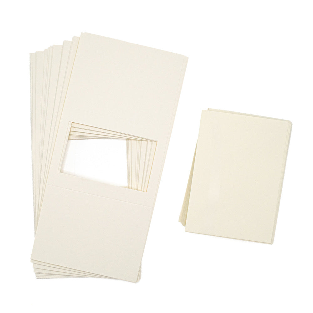 Cards A6 Cream with Rect Aperture (50) - A6-4 - Default (SFA6CREAPEREC50)