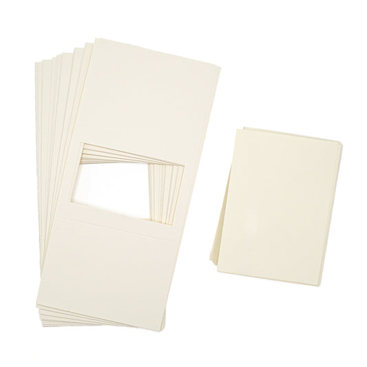 Cards A6 Cream with Rect Aperture (50) - A6-4 - Default (SFA6CREAPEREC50)