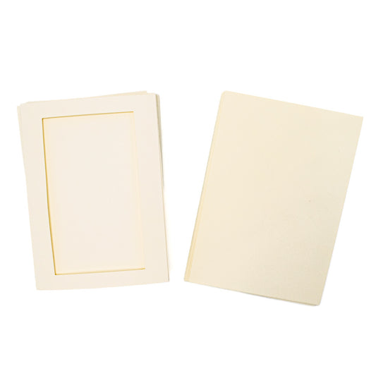 Cards A6 Cream with Rect Aperture (10) - A6-4 - Default (SFA6CREAPEREC)