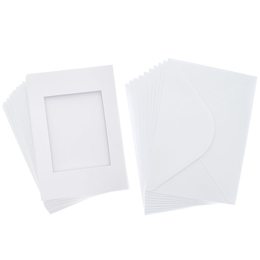 Cards A6 White with Rectangle Aperture Pack of 10 - A6-3