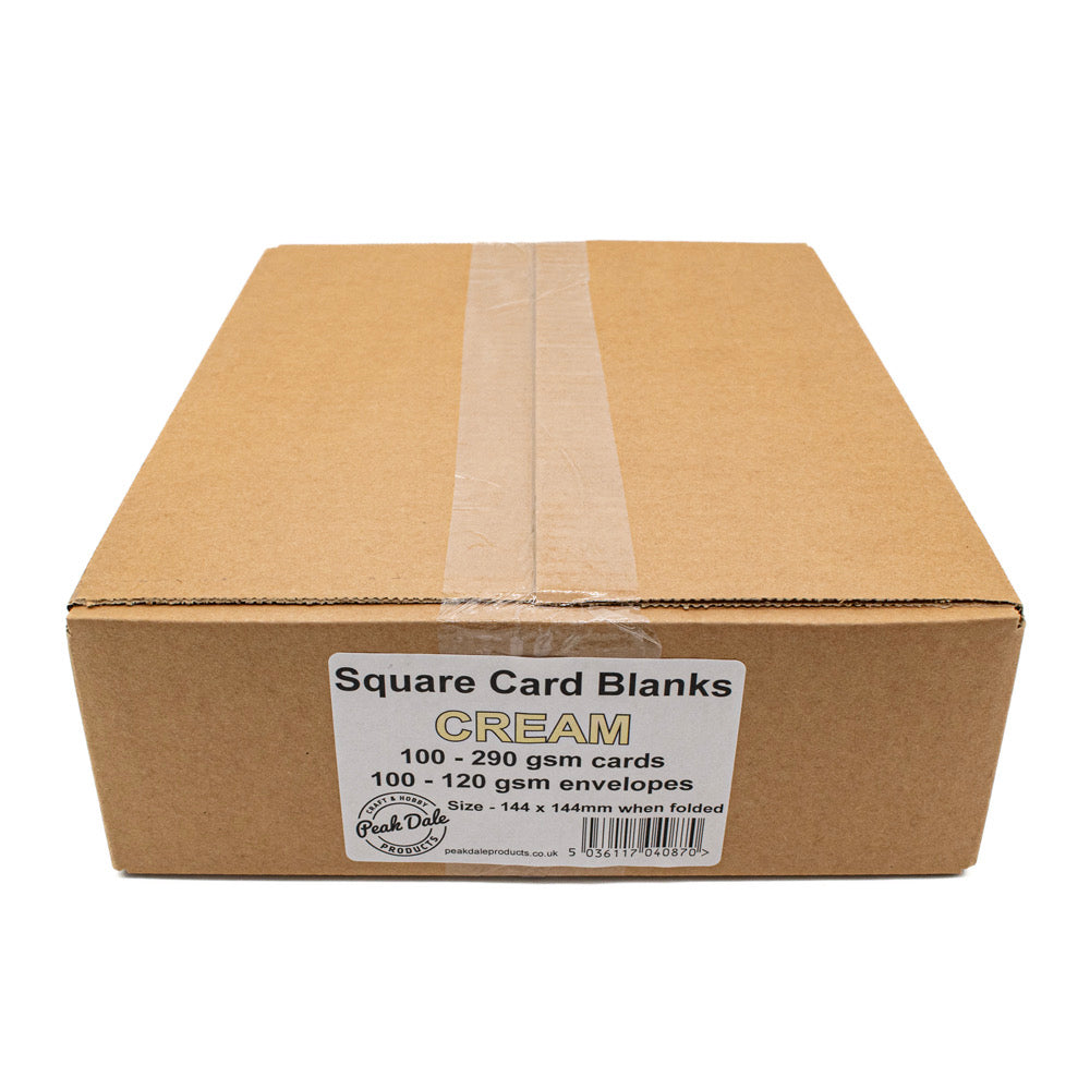 Cards Singlefold Square 144mm Cream Pack of 100 - Default Title (SFSQCRX100)