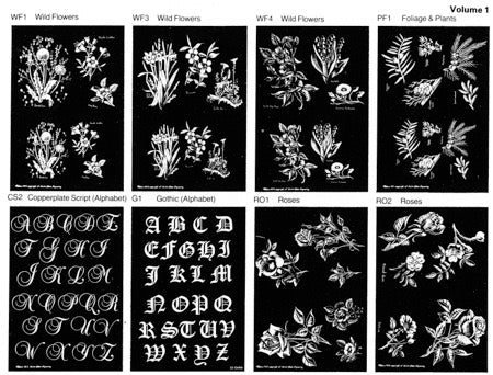 Swiss Glass Engraving Patterns Vol 1 Pack of 8 PP1 - Default Title (SGPAT1)