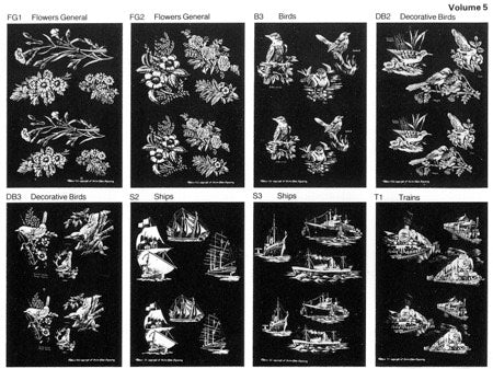 Swiss Glass Engraving Patterns Vol 5 Pack of 8 PP5 - Default Title (SGPAT5)