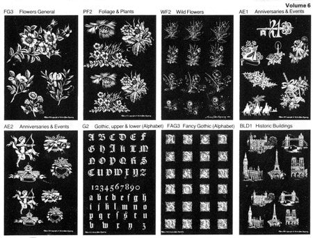 Swiss Glass Engraving Patterns Vol 6 Pack of 8 PP6 - Default Title (SGPAT6)