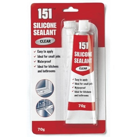 Silicone Sealant Clear 151 Brand 70ml - Default Title (SILICONE70)