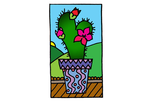 Silk Card Cactus - Default Title (SILKCARDCAC)