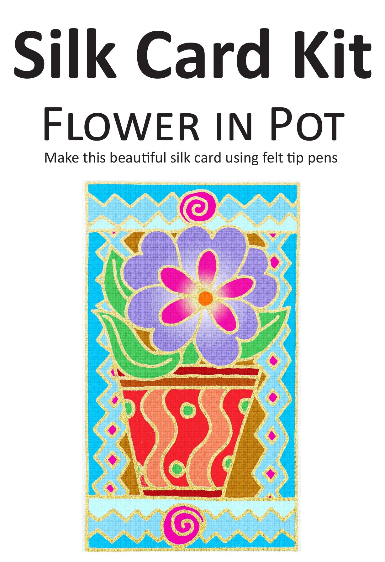 Silk Card Flower in Pot - Default Title (SILKCARDFLO)