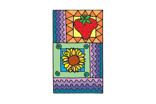 Silk Card Strawberry and Flower - Default Title (SILKCARDSTR)