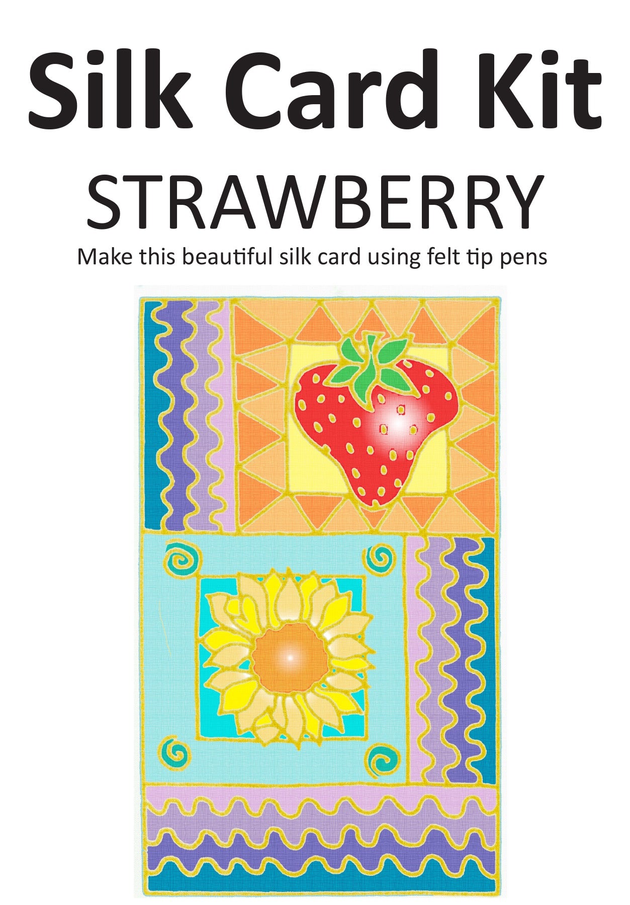 Silk Card Strawberry and Flower - Default Title (SILKCARDSTR)