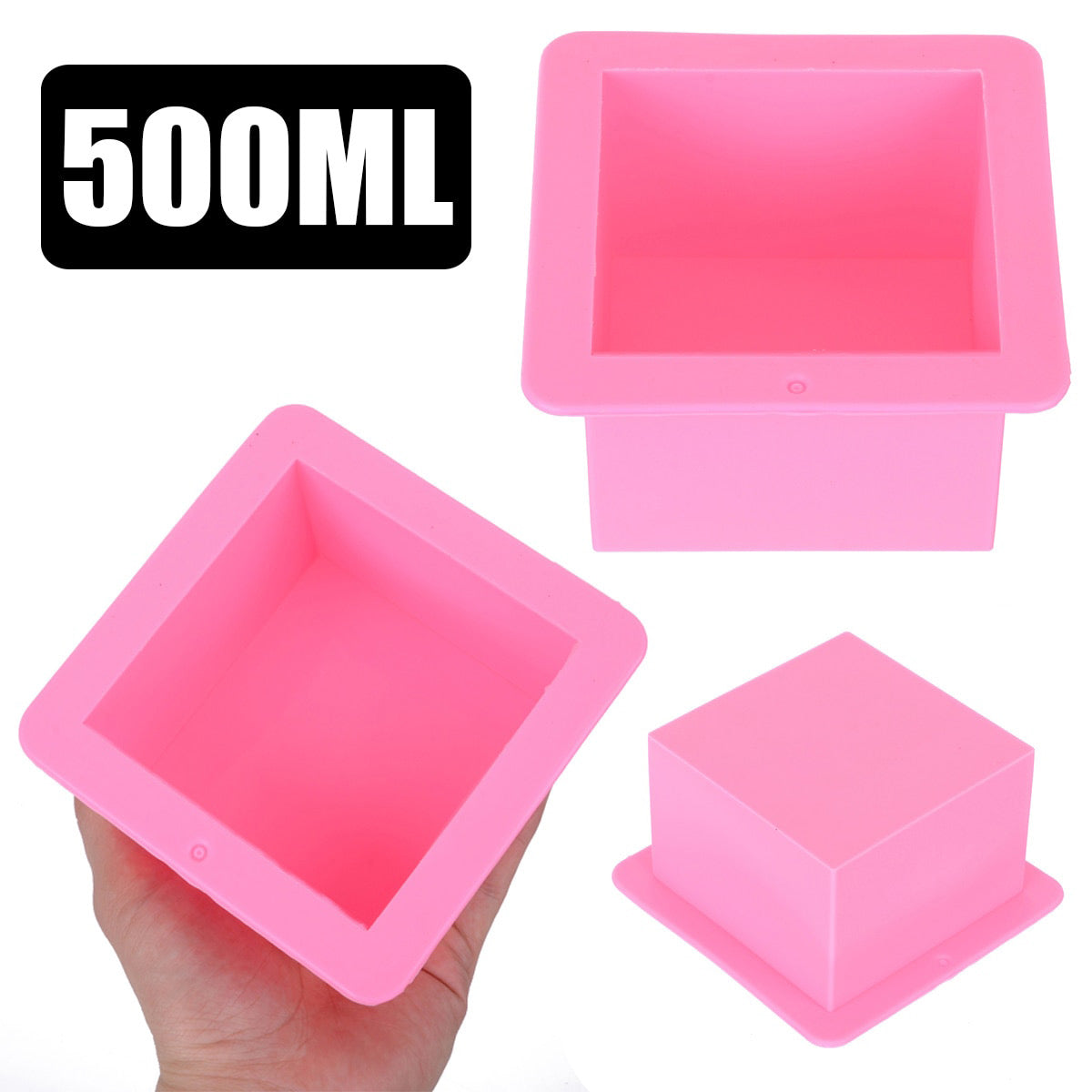 Soap Mould Silicone Square Block Pack of 10 - Default Title (SOAPMOUBLO10)