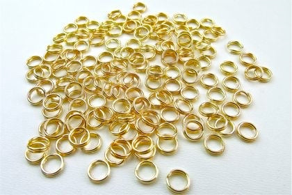 Split Rings 5mm Gilt Plated Pack of 144 - Default Title (SPLIT5G144)