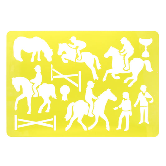 Stencils Girl's Activities Horse/Sport Set of 2 - Default (STENGIRL)