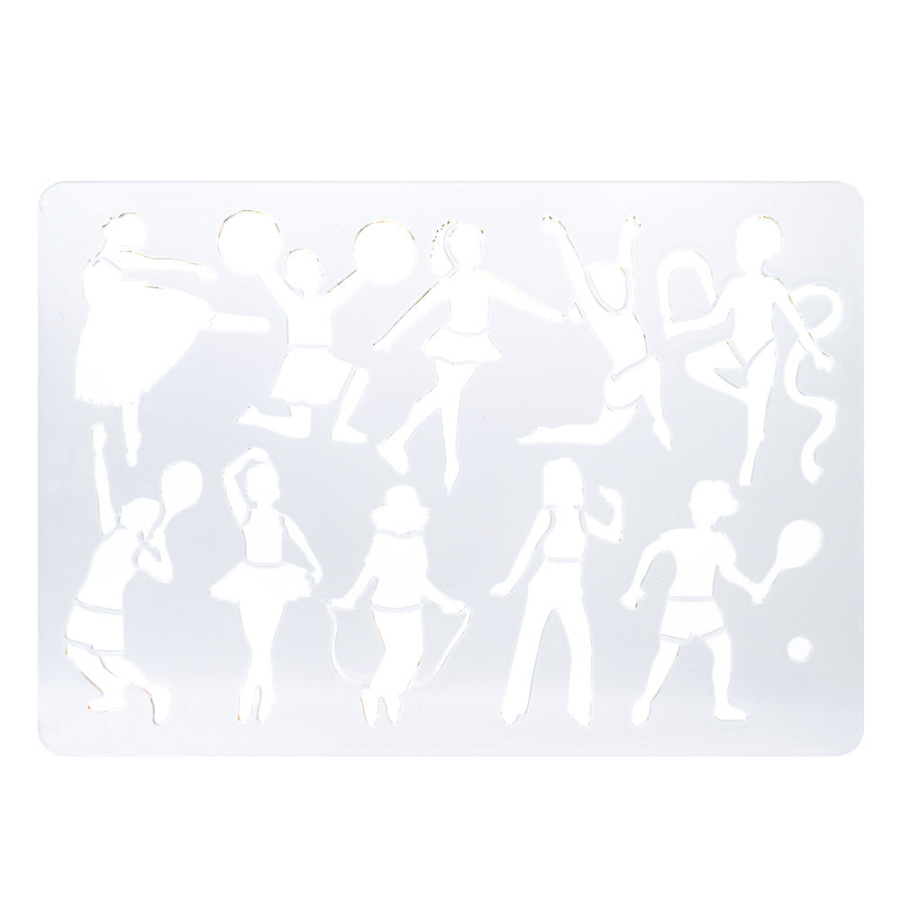 Stencils Girl's Activities Horse/Sport Set of 2 - Default (STENGIRL)