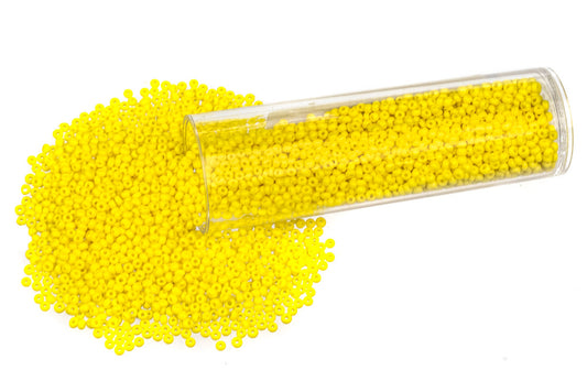 Beads T02-42 Yellow Opaque Glass Seed 35g - Default Title (T02-42-35G)