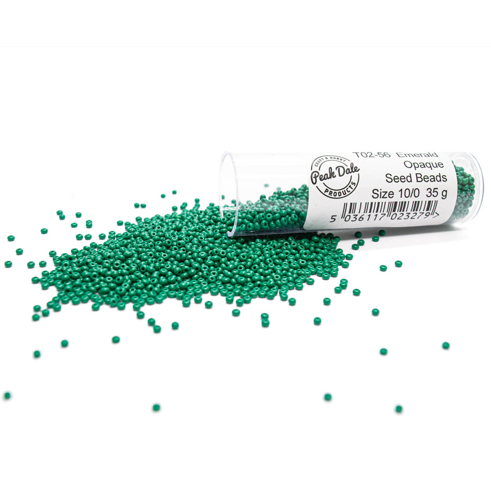Beads T02-56 Emerald Opaq Glass Seed 35g - Default Title (T02-56-35G)