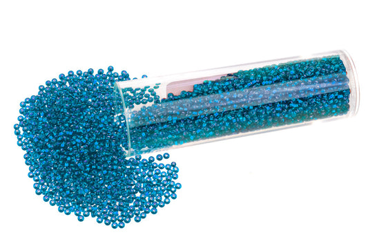 Beads T05-01 Light Blue Foil Glass Seed 35g - Default Title (T05-01-35G)