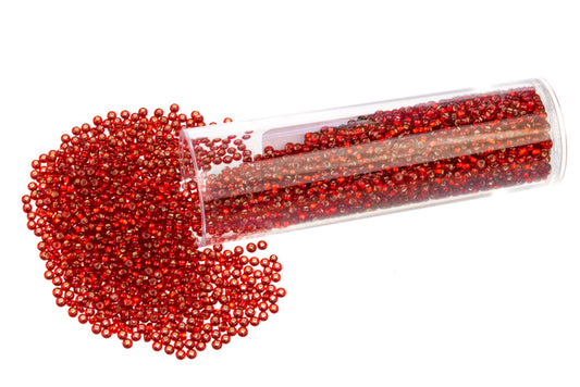 Beads T05-10 Red Foil Glass Seed 35g - Default Title (T05-10-35G)