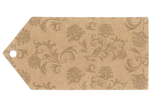 Luggage Tags Kraft Printed floral 10 x 5cm Pack of 10 - Default Title (TAGFLOR)