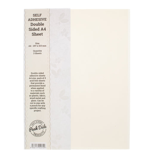 Adhesive Sheet Double Sided A4 Pack of 3