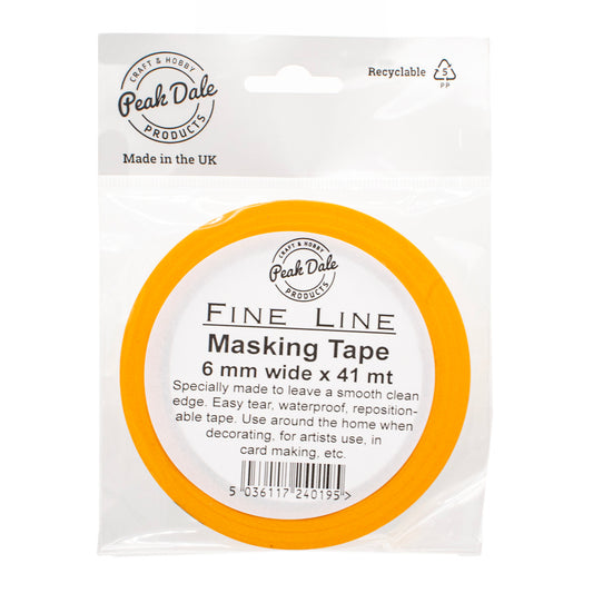 Tape Masking Fine Line 6 mm Yellow - Default Title (TAPEMASK06)