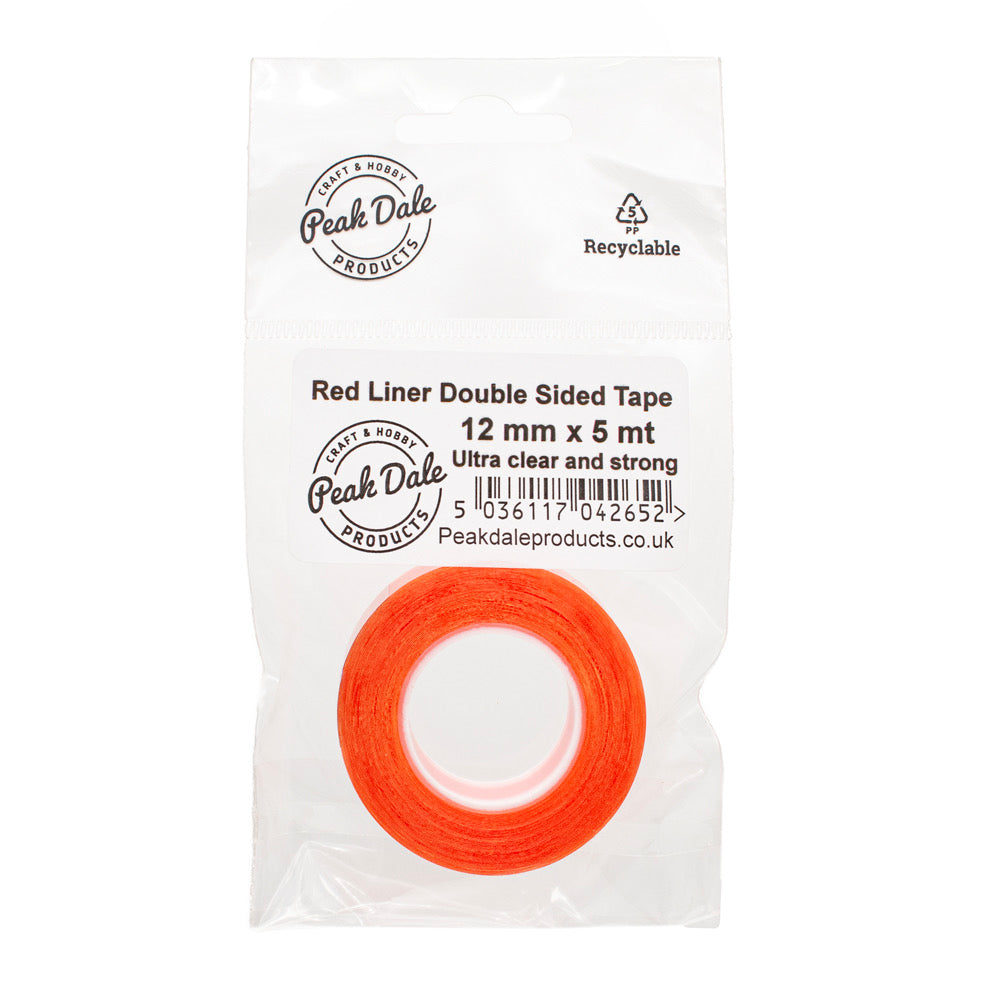 Tape Red Liner Double Sided 12 mm x 5mt - Default Title (TAPERED12)