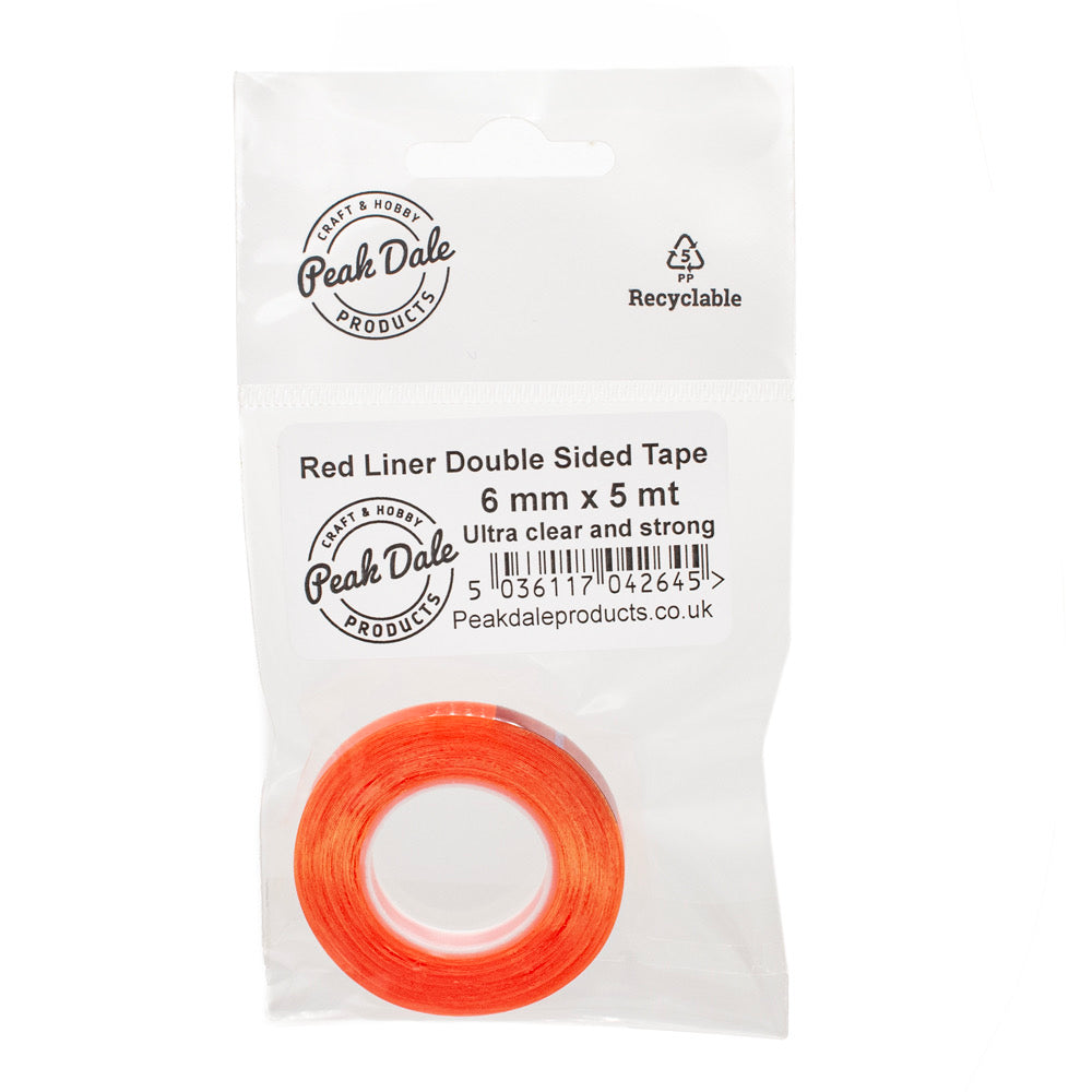 Tape Red Liner Double Sided 6 mm x 5mt - Default Title (TAPERED6)