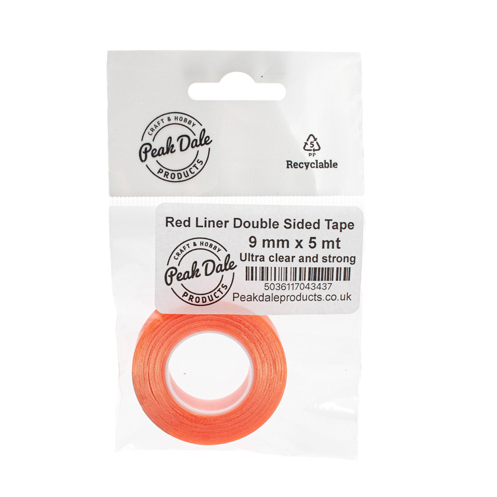 Tape Red Liner Double Sided 9 mm x 5mt - Default Title (TAPERED9)